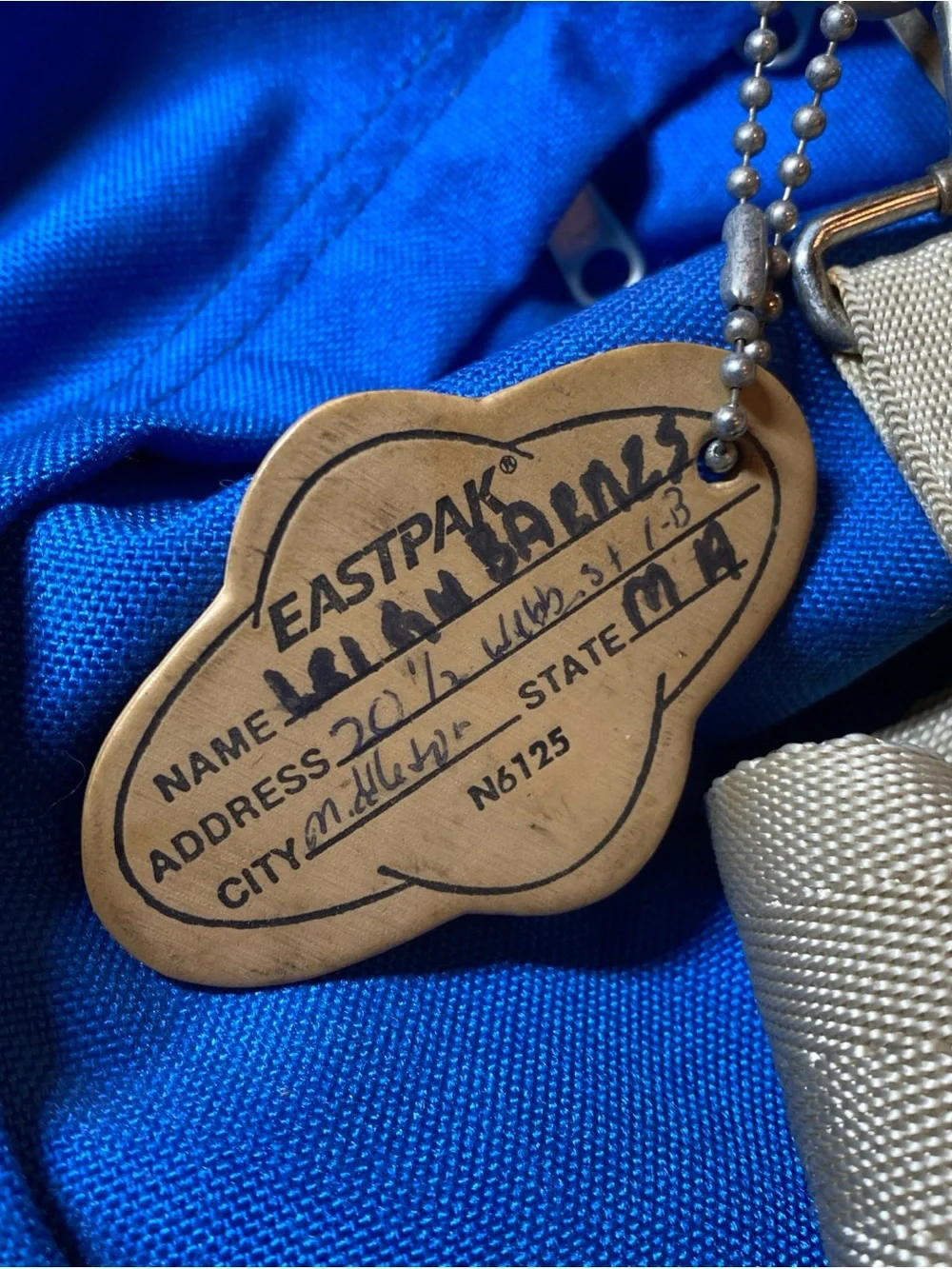 Eastpak Large Canvas Duffle Bag - USA Made Vintage 1980s Blue